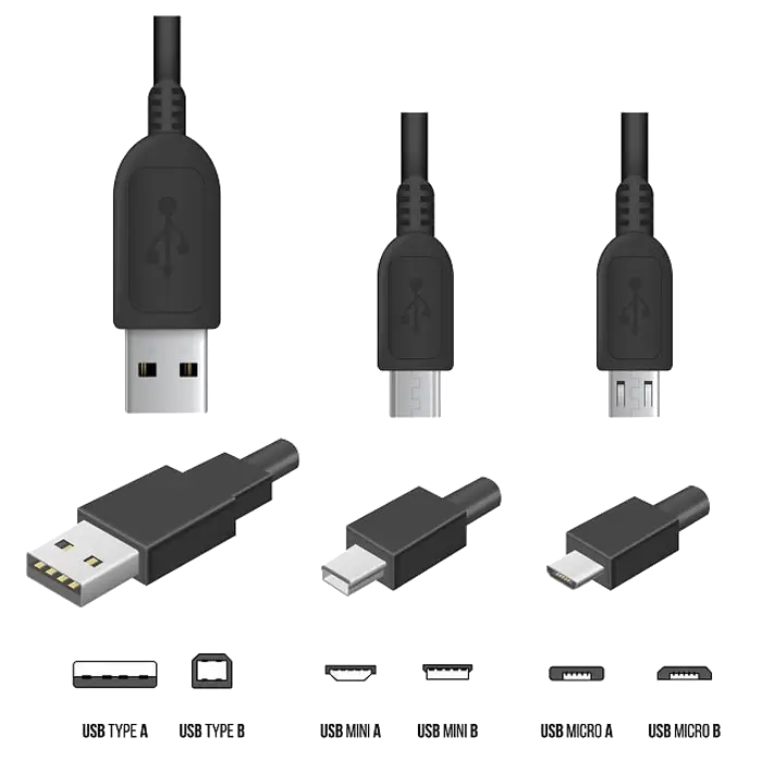 انواع کابل شارژ USB